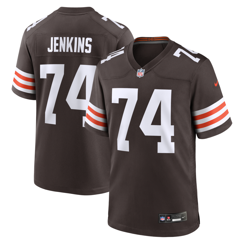 Men's Cleveland Browns Elgton Jenkins Nike Brown Team Game Jersey - Jersey