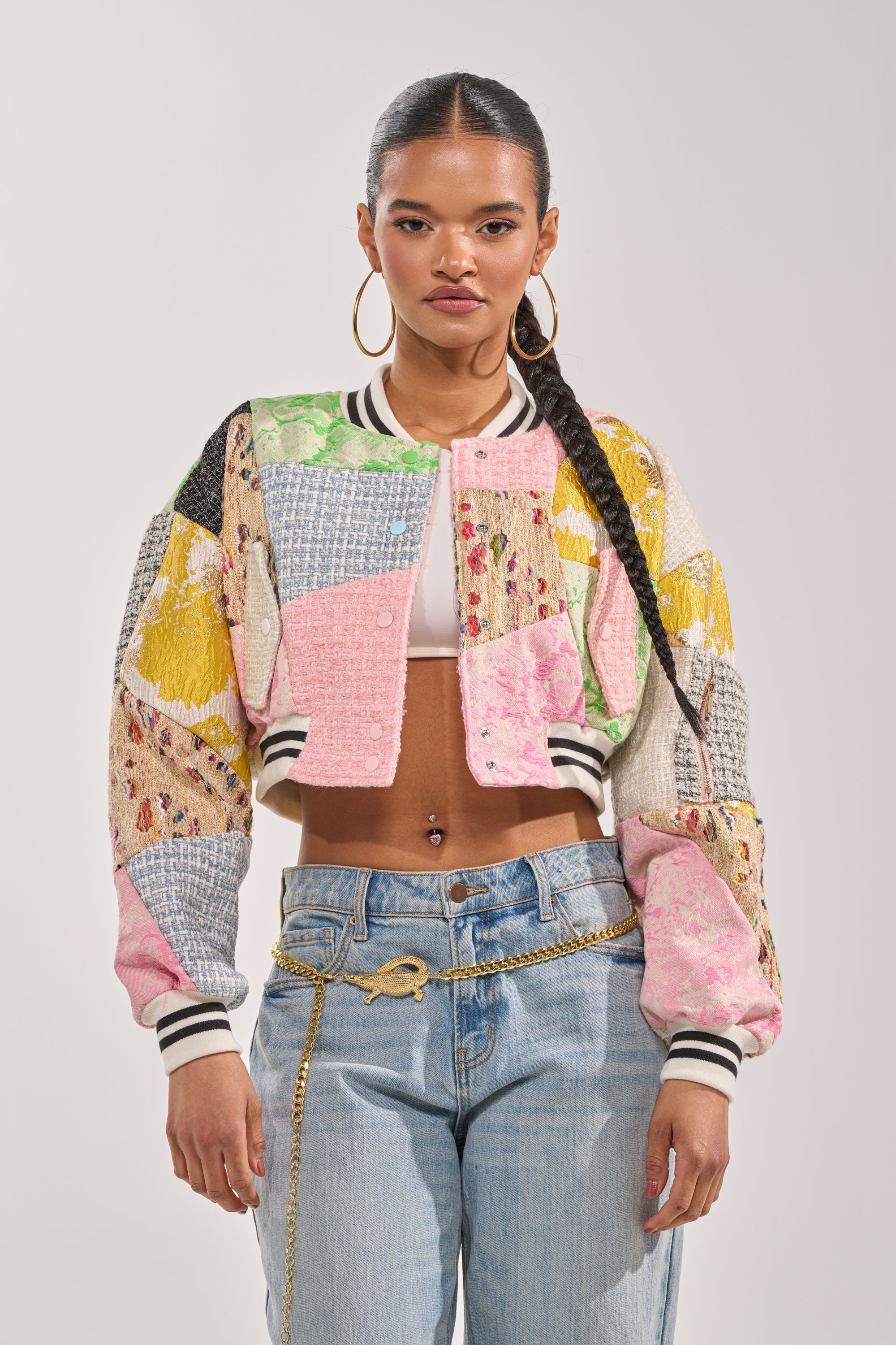 ESTELLE PATCHWORK BOMBER - Akira Wear