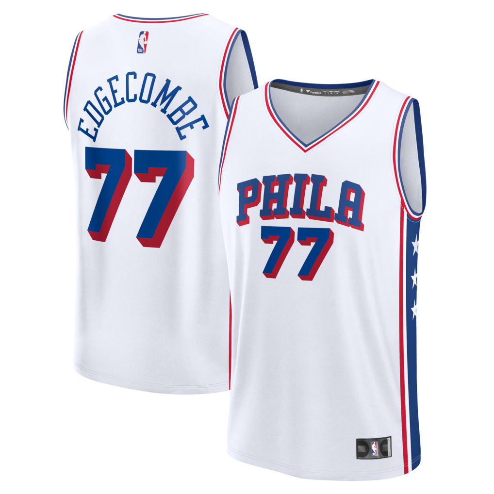 Men's Philadelphia 76ers VJ Edgecombe Fanatics White Fast Break Replica Jersey - Association Edition - Jersey