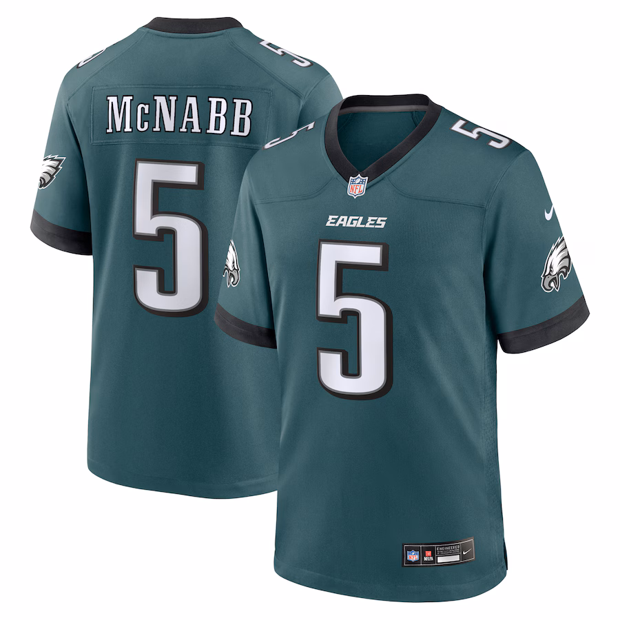 Men's Philadelphia Eagles Donovan McNabb Nike Midnight Green Team Retired Game Jersey - Jersey