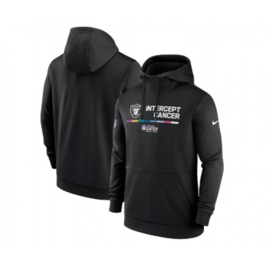 Men's Las Vegas Raiders Black 2022 Crucial Catch Therma Performance Pullover Hoodie - Jersey