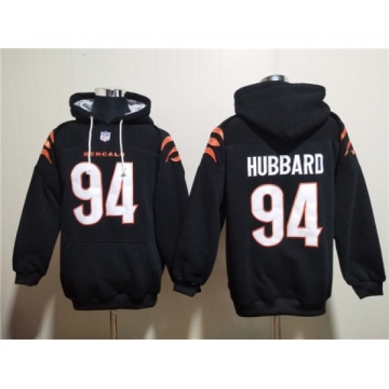 Men's Cincinnati Bengals #94 Sam Hubbard Black Pullover Hoodie - Jersey