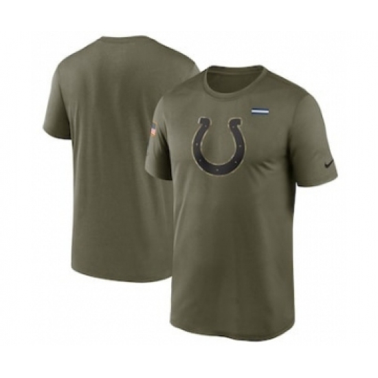 Men's Indianapolis Colts Football Olive 2021 Salute To Service Legend Performance T-Shirt - Jersey