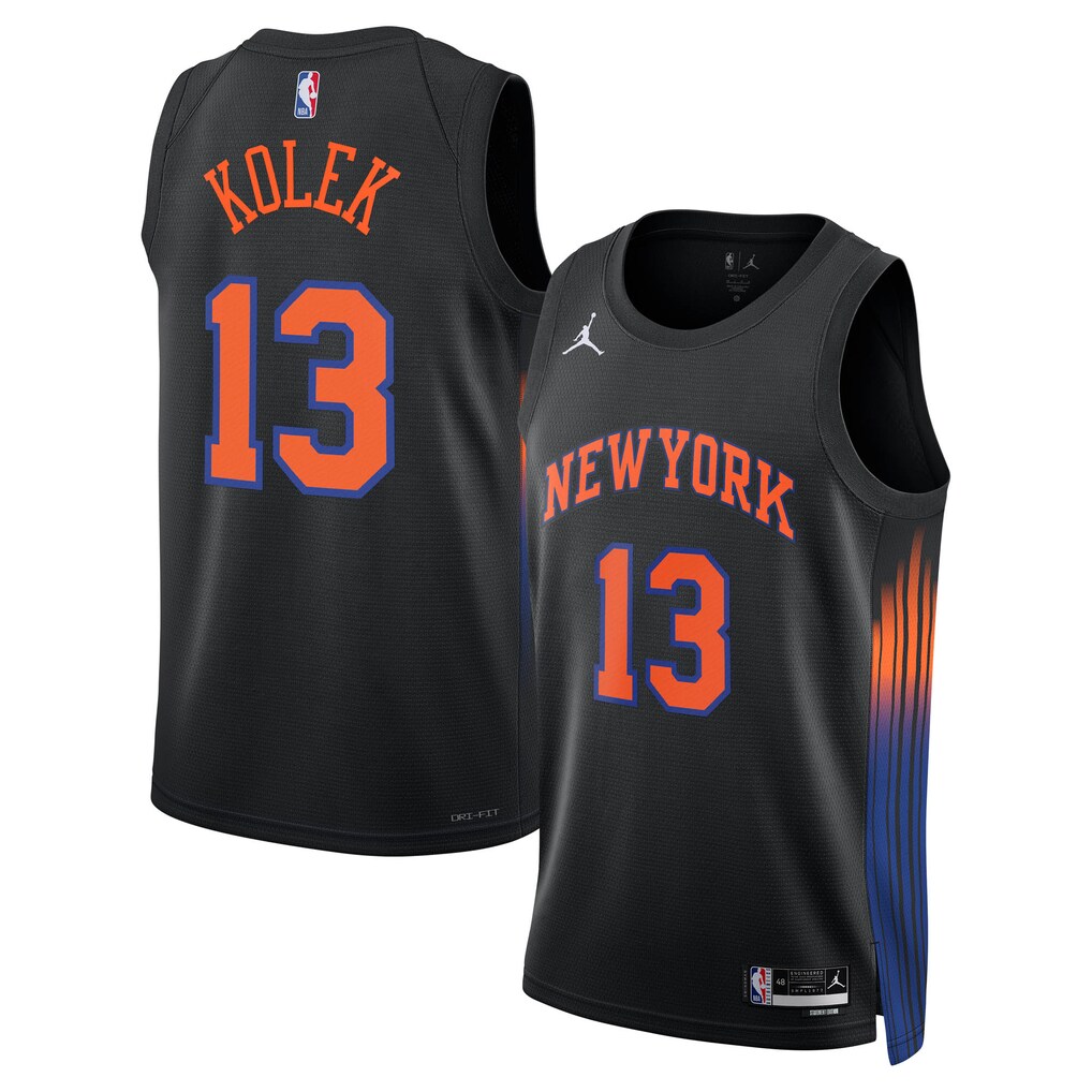 Unisex New York Knicks Tyler Kolek Jordan Brand Black Swingman Jersey - Statement Edition - Jersey