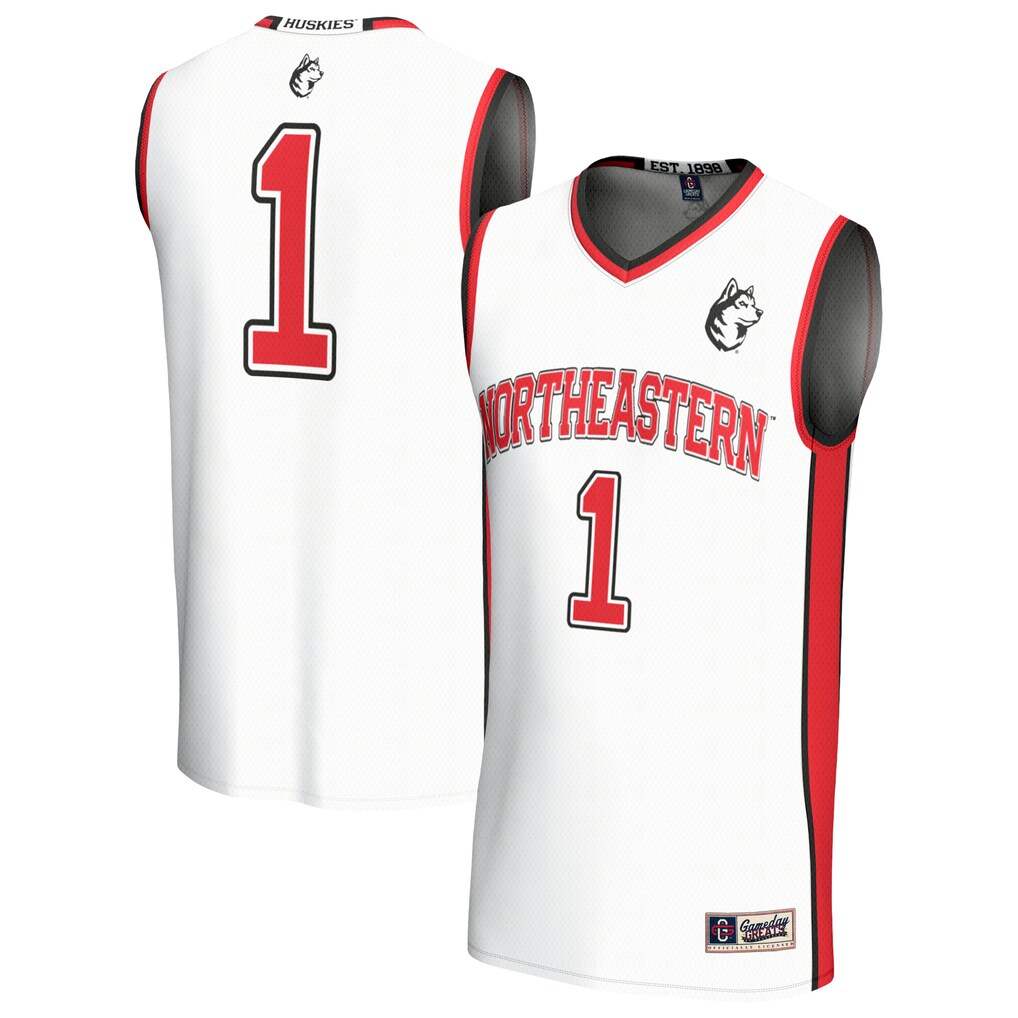 Youth GameDay Greats White #1 Northeastern Huskies Lightweight Collegiate Basketball Fashion Jersey - Jersey