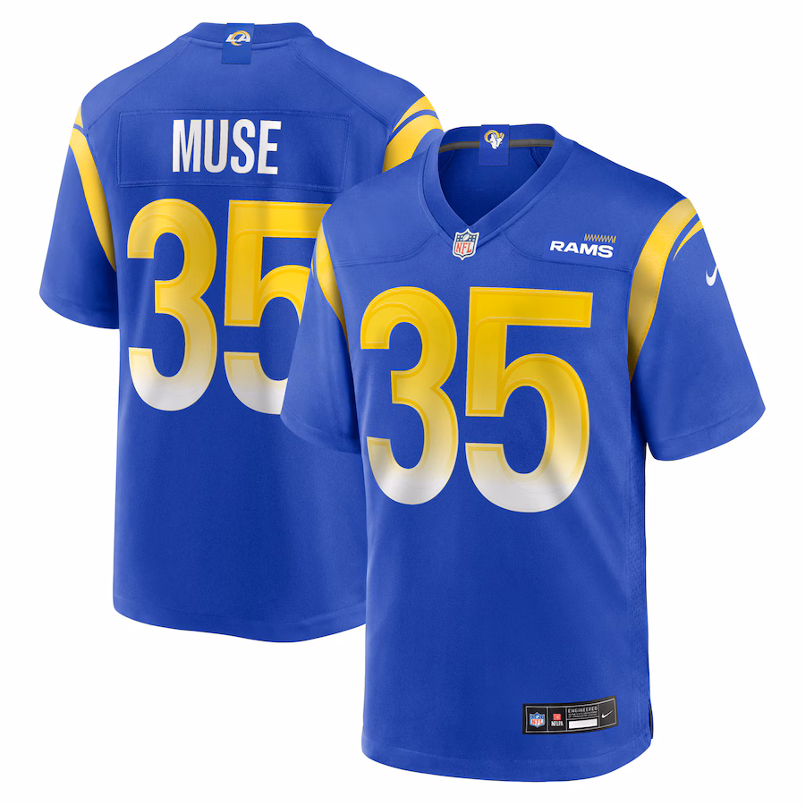 Men's Los Angeles Rams Nick Muse Nike Royal Team Game Jersey - Jersey