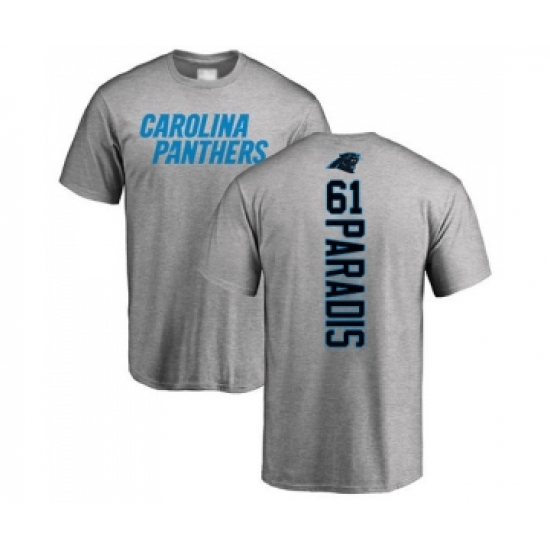 Football Carolina Panthers #61 Matt Paradis Ash Backer T-Shirt - Jersey