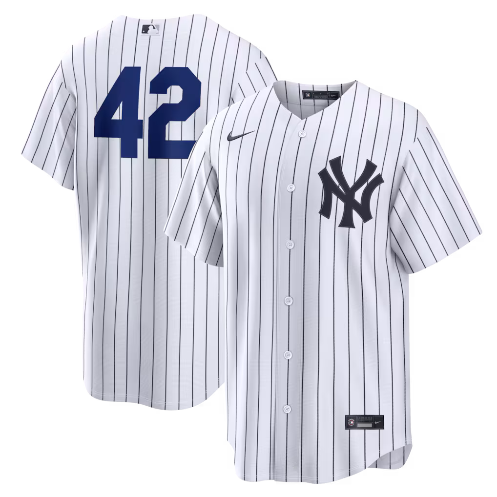 Men's New York Yankees Nike White Home 2026 Jackie Robinson Day Replica Jersey - Jersey