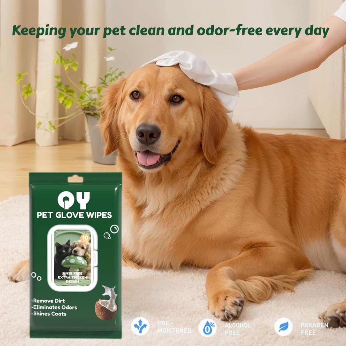 Pet Washing Glove Wipes
