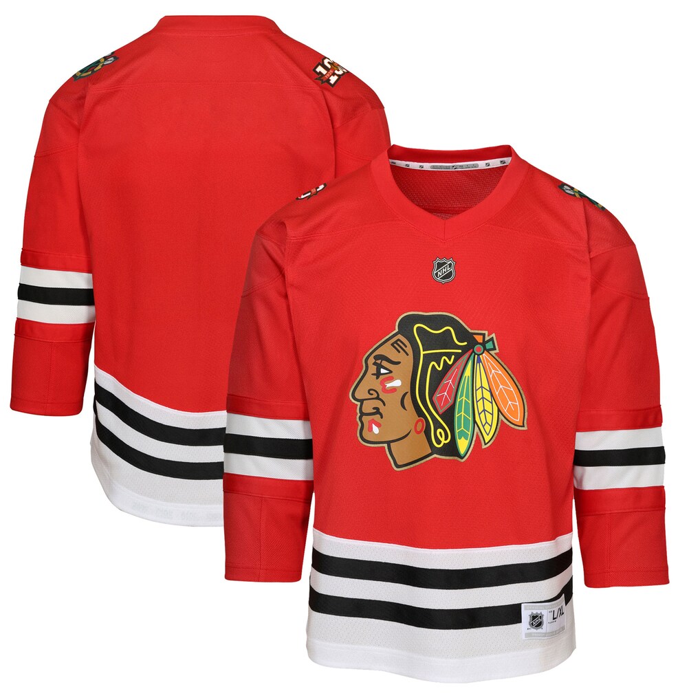 Youth Chicago Blackhawks Red Centennial Replica Jersey - Jersey