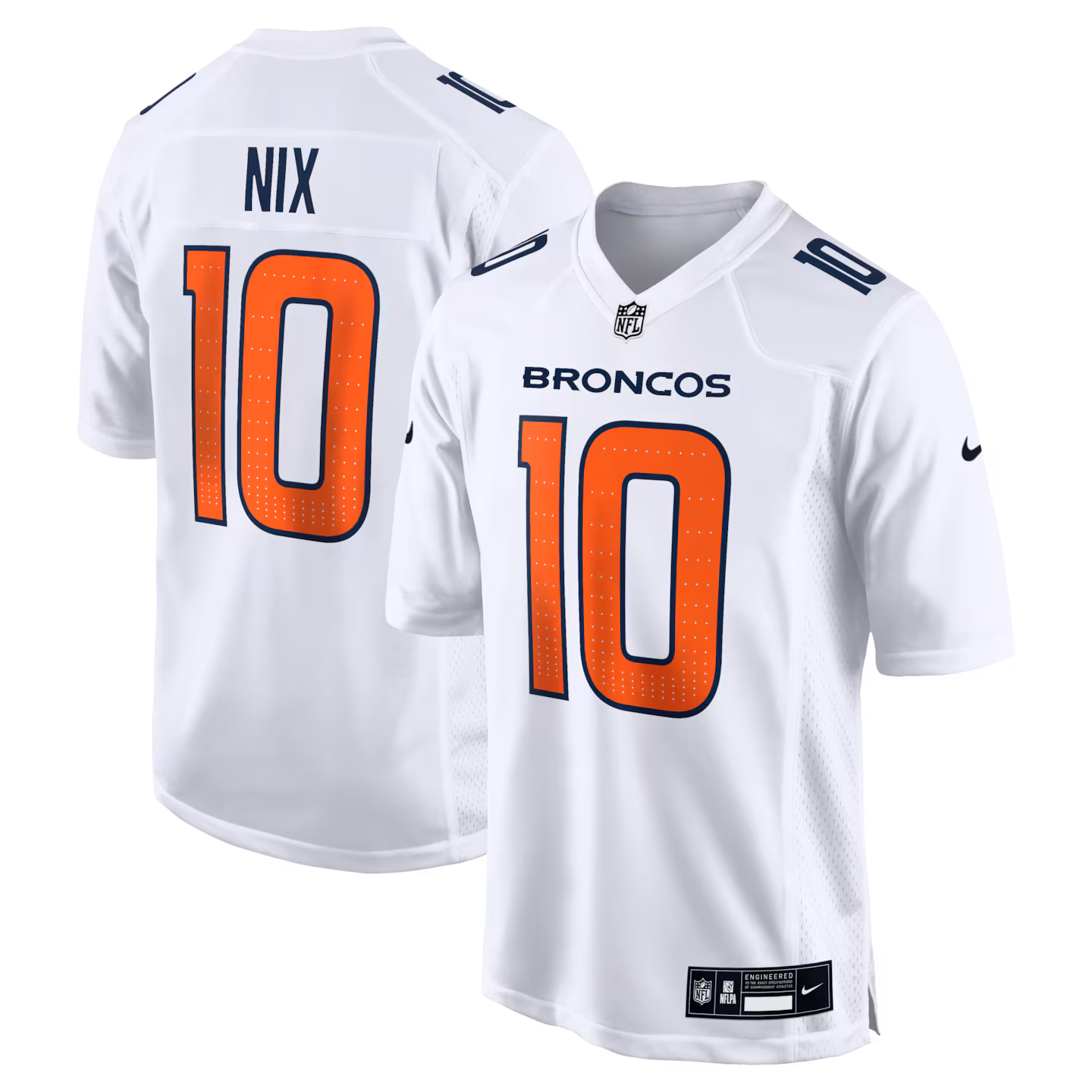 Men's Denver Broncos Bo Nix Nike White Tundra Fashion Game Jersey - Jersey