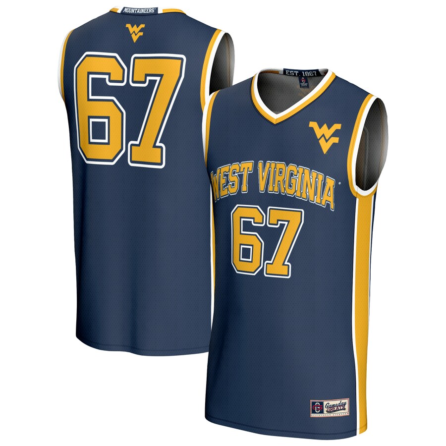 Youth GameDay Greats Navy West Virginia Mountaineers Lightweight Collegiate Basketball Fashion Jersey - Jersey