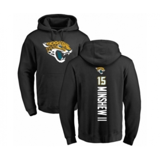 Football Jacksonville Jaguars #15 Gardner Minshew II Black Backer Pullover Hoodie - Jersey