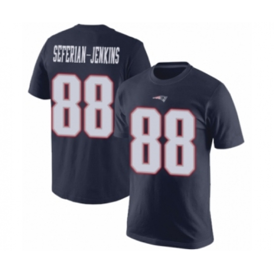 Football New England Patriots #88 Austin Seferian-Jenkins Navy Blue Rush Pride Name & Number T-Shirt - Jersey