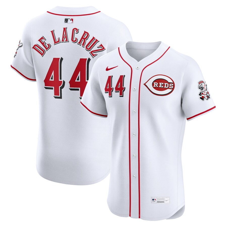 Men's Cincinnati Reds Elly De La Cruz Nike White Home Elite Jersey - Jersey