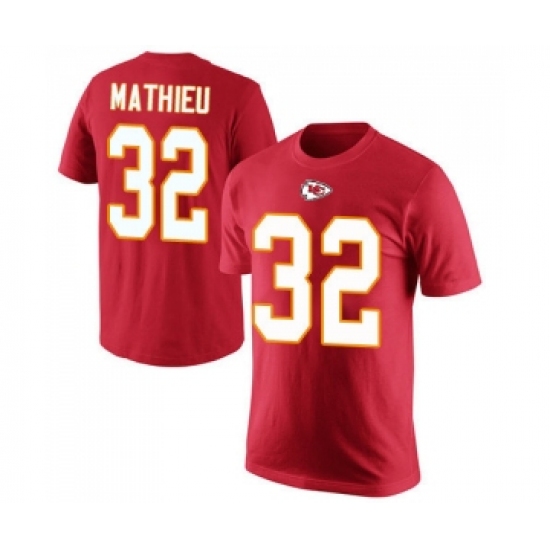 Football Men's Kansas City Chiefs #32 Tyrann Mathieu Red Rush Pride Name & Number T-Shir - Jersey