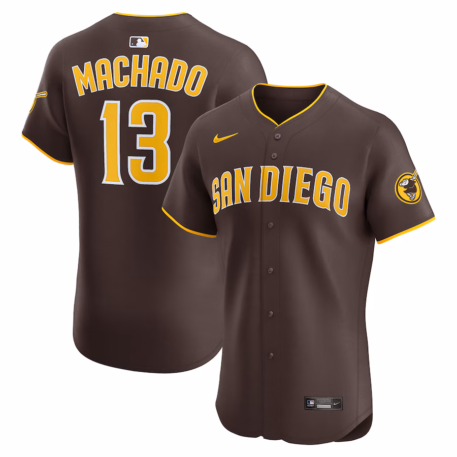 Men's San Diego Padres Manny Machado Nike Brown Road Elite Jersey - Jersey
