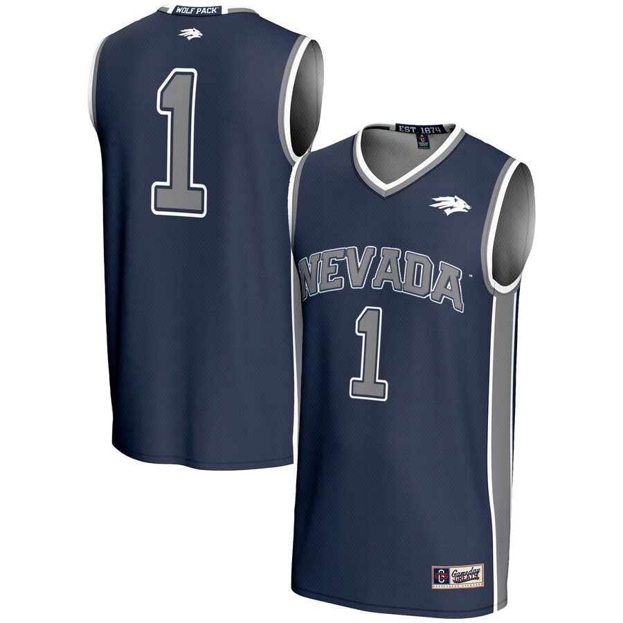 Youth GameDay Greats #1 Navy Nevada Wolf Pack Lightweight Basketball Jersey - Jersey