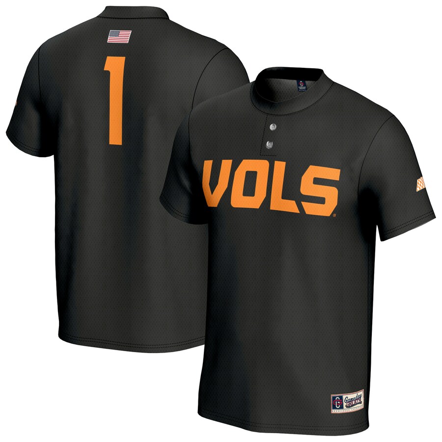 Youth GameDay Greats #1 Black Tennessee Volunteers Lightweight Baseball Fashion Jersey - Jersey