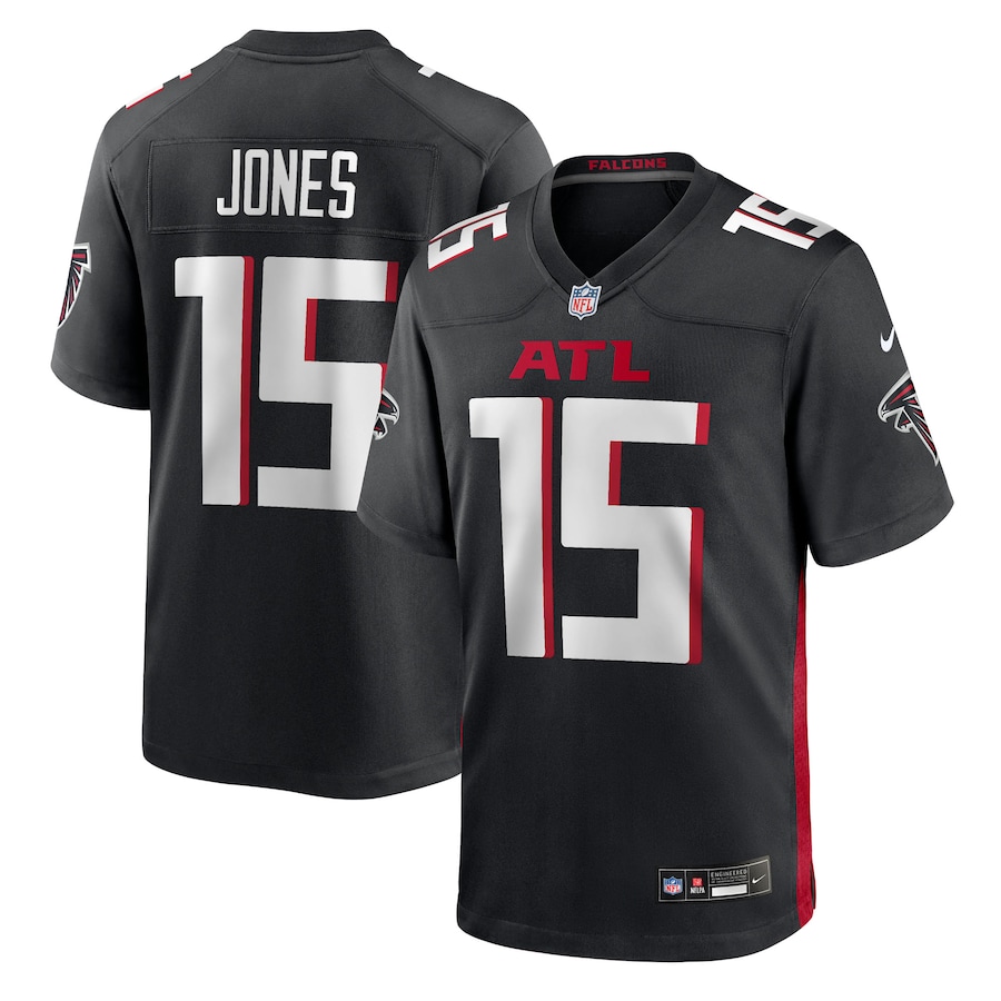 Men's Atlanta Falcons Emory Jones Nike Black Team Game Jersey - Jersey