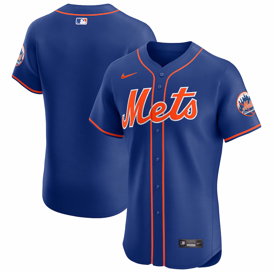 Men's New York Mets Nike Royal Alternate Vapor Premier Elite Patch Jersey - Jersey