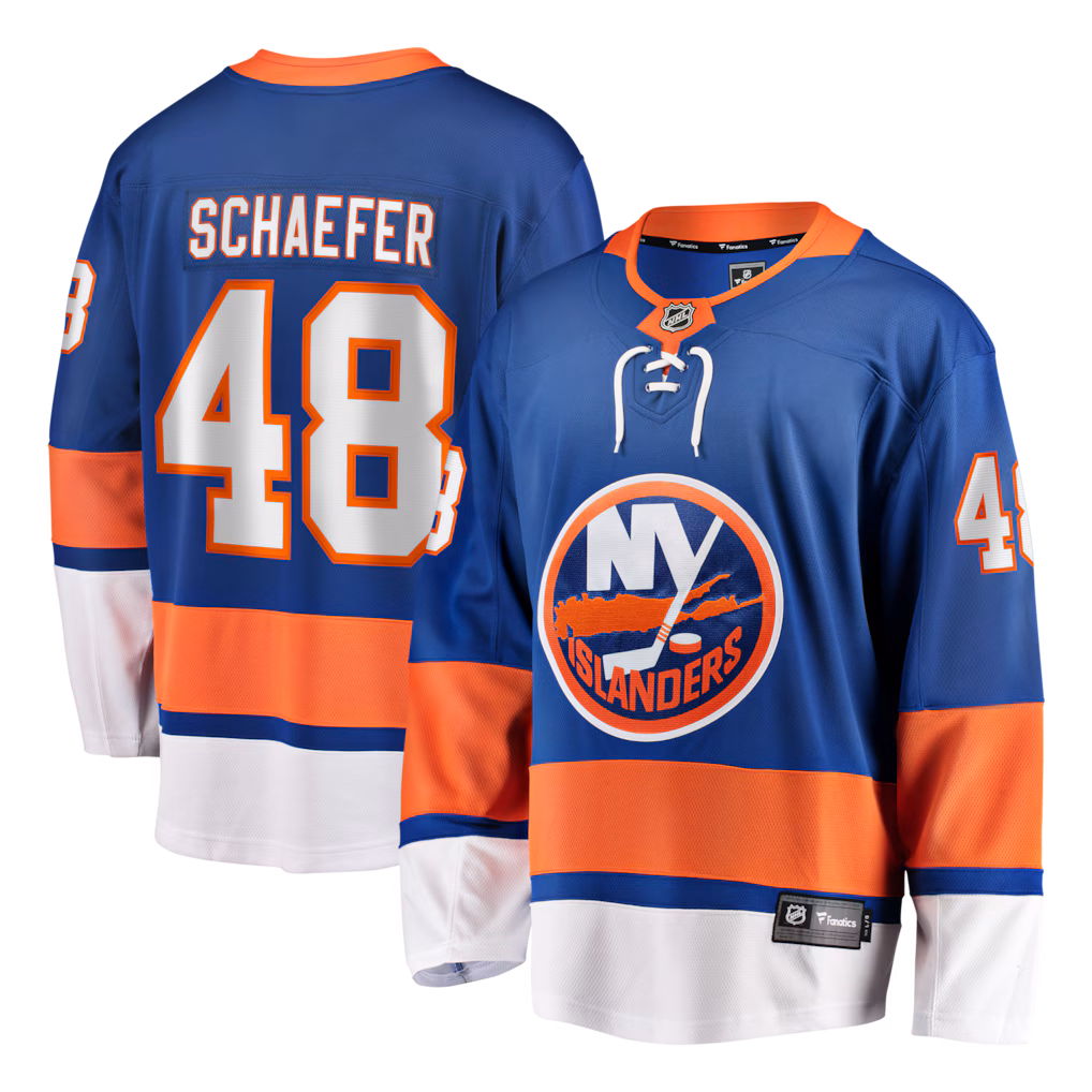 Men's New York Islanders Matthew Schaefer Fanatics Royal Home Breakaway Player Jerseys - Jersey
