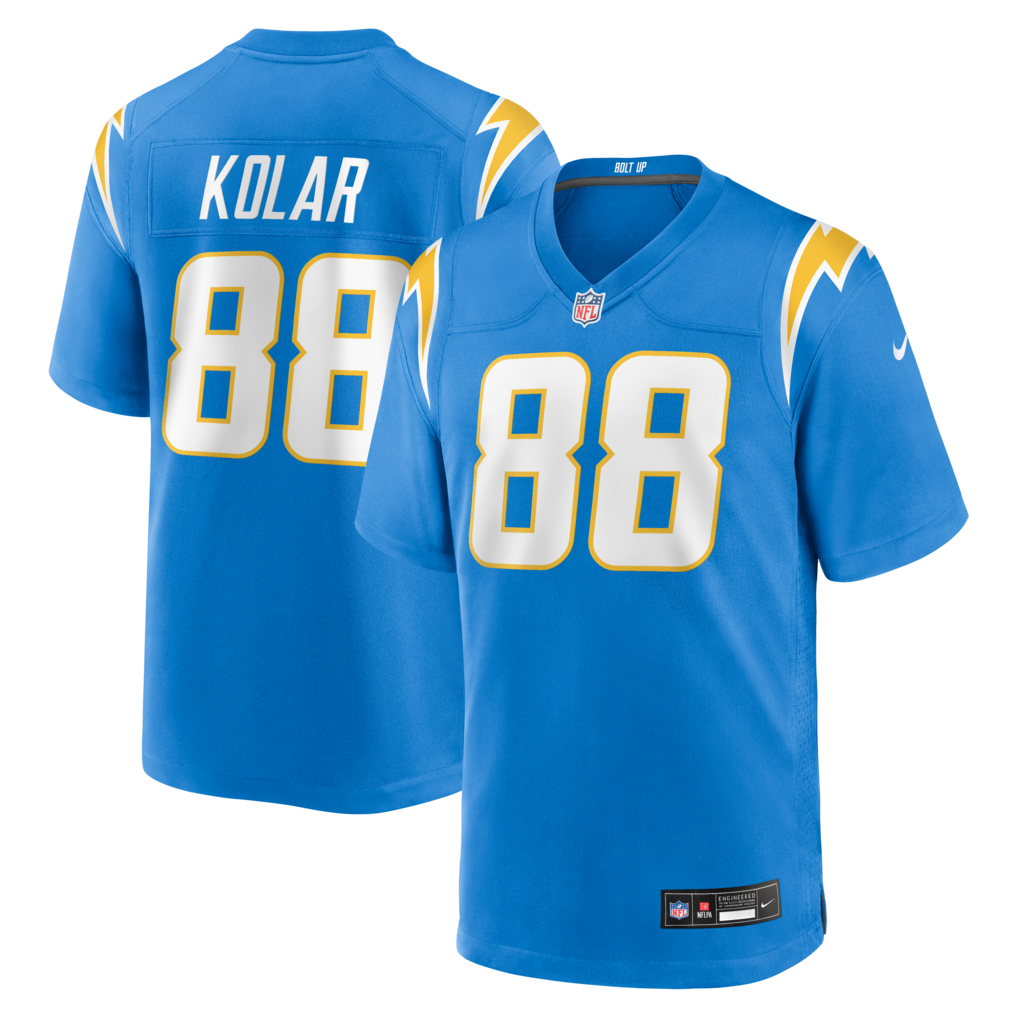 Men's Los Angeles Chargers Charlie Kolar Nike Powder Blue Team Game Jersey - Jersey