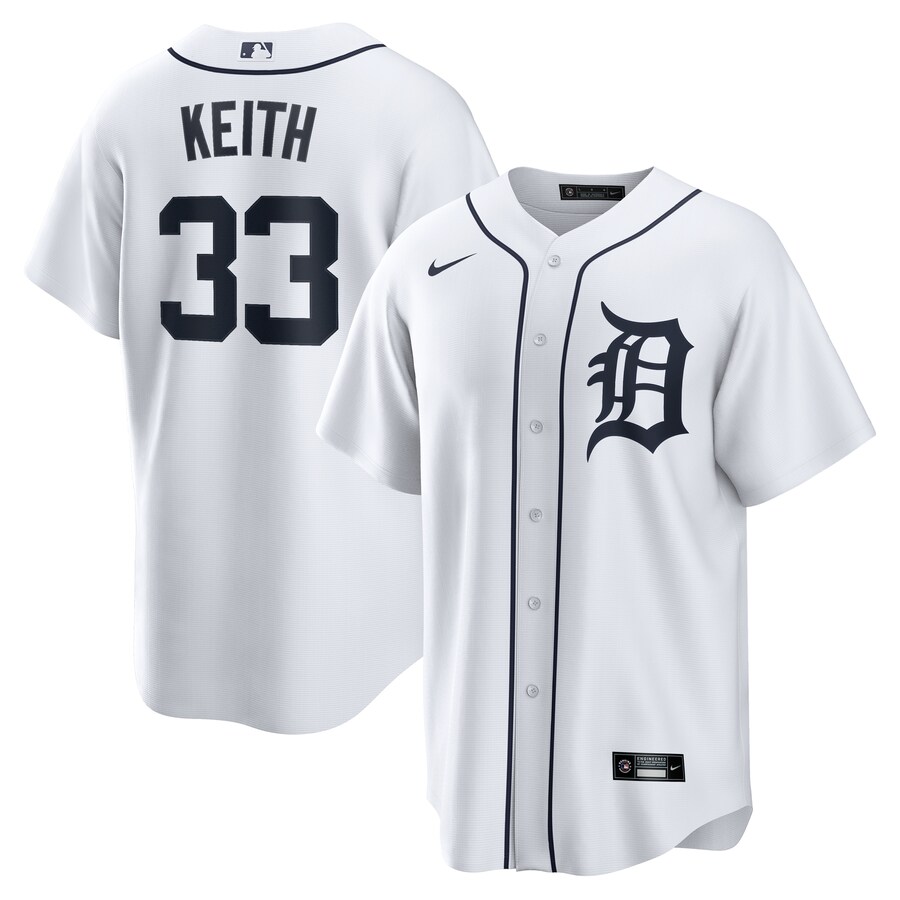 Men's Detroit Tigers Colt Keith Nike White Home Replica Jersey - Jersey