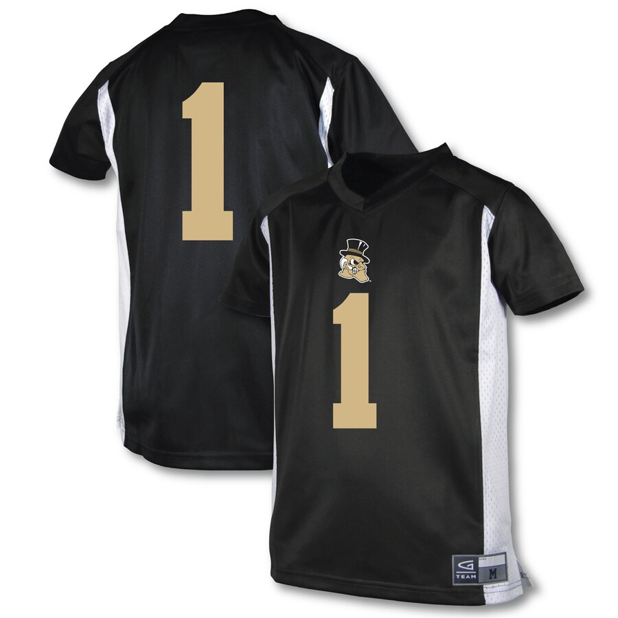 Youth Garb #1 Black Wake Forest Demon Deacons Football Jersey - Jersey