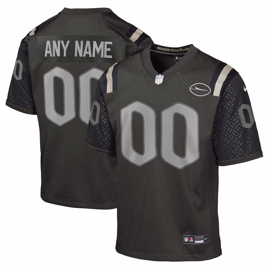 Youth New York Jets Nike Gotham Green 2025 Rivalries Collection Custom Game Jersey - Jersey