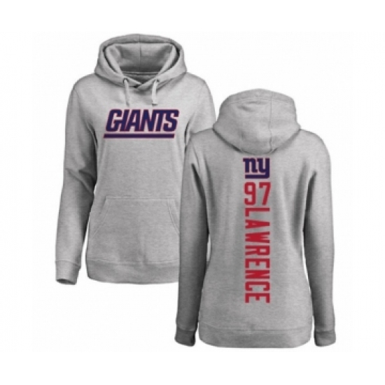 Football Women's New York Giants #97 Dexter Lawrence Ash Backer Pullover Hoodie - Jersey