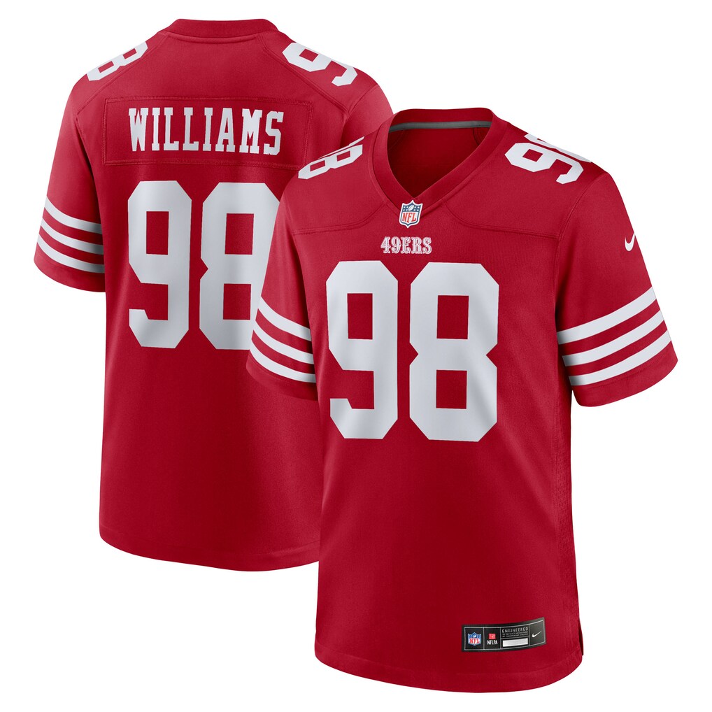 Men's San Francisco 49ers Mykel Williams Nike Scarlet Game Player Jersey - Jersey