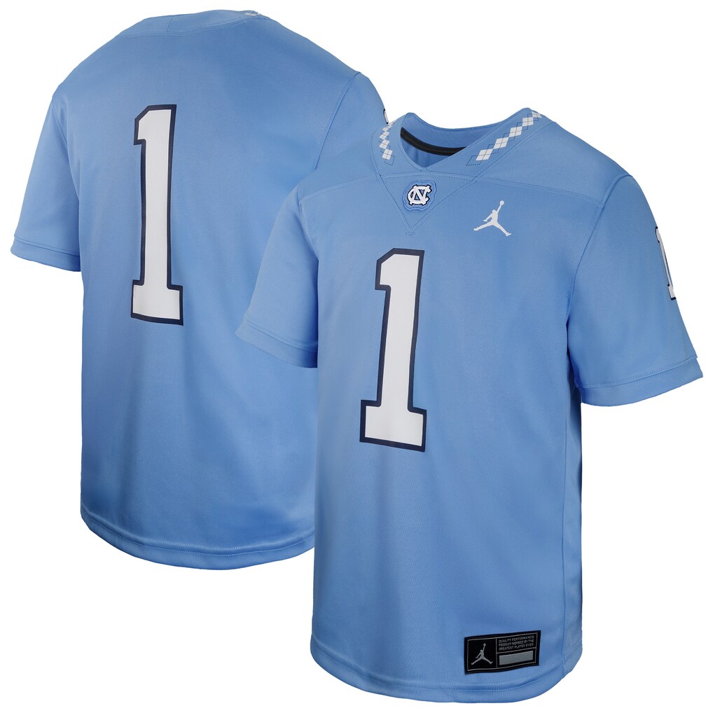 Youth Jordan Brand #1 Carolina Blue North Carolina Tar Heels Untouchable Replica Game Jersey - Jersey