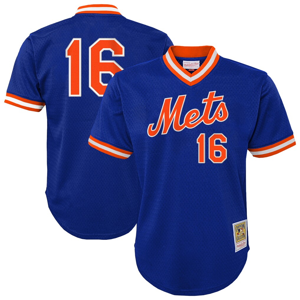 Youth New York Mets Dwight Gooden Mitchell & Ness Royal Mesh Batting Practice Jersey - Jersey