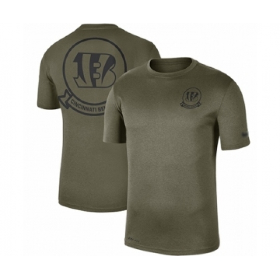 Football Men's Cincinnati Bengals Olive 2019 Salute to Service Sideline Seal Legend Performance T-Shirt - Jersey