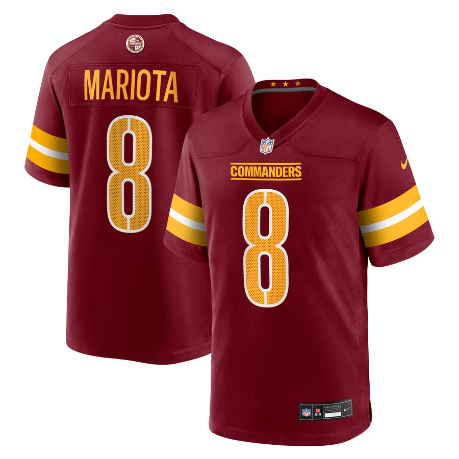 Men's Washington Commanders Marcus Mariota Nike Burgundy Team Game Jersey - Jersey