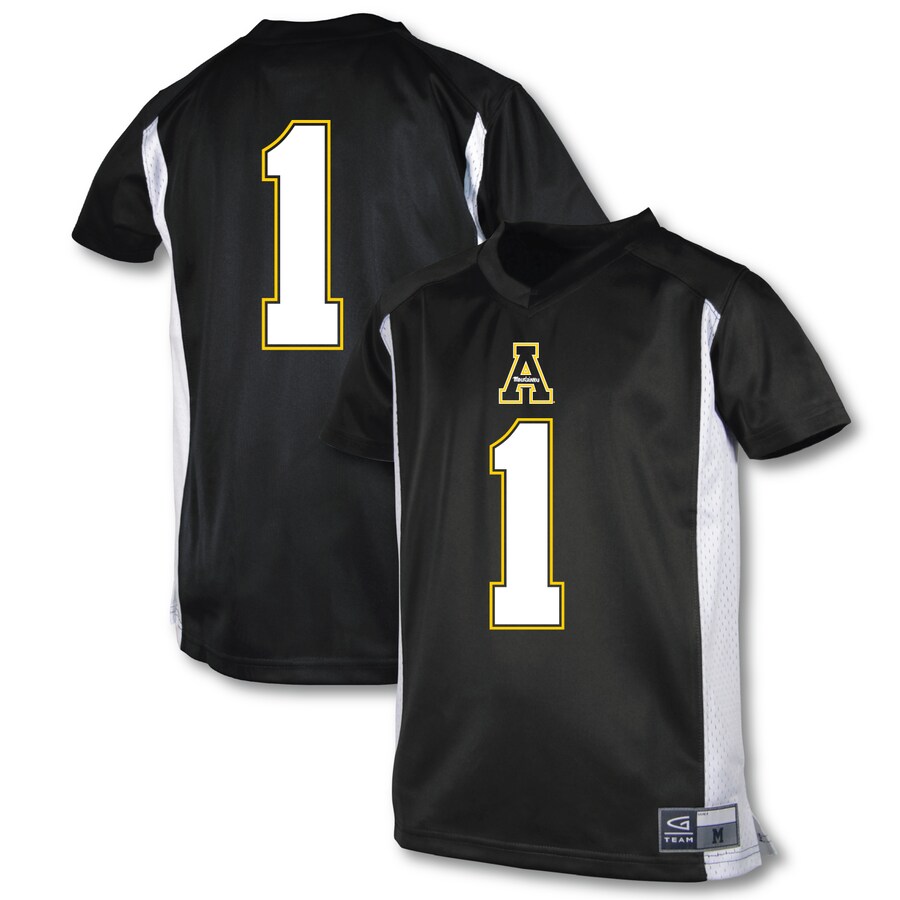 Youth Garb #1 Black Appalachian State Mountaineers Football Jersey - Jersey