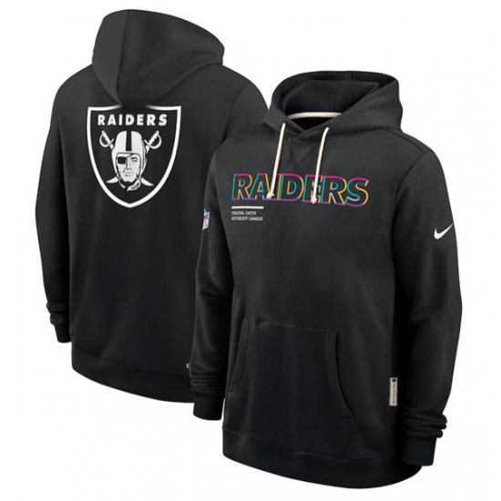 Men's Las Vegas Raiders Black 2025 Crucial Catch Dri-FIT Hoodie - Jersey