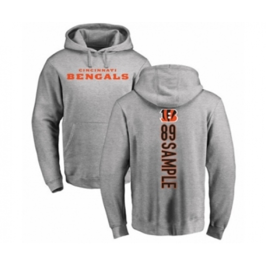 Football Cincinnati Bengals #89 Drew Sample Ash Backer Pullover Hoodie - Jersey