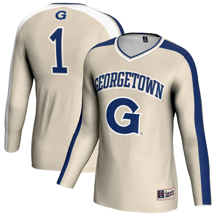 Unisex GameDay Greats Gray Georgetown Hoyas #1 Lightweight Volleyball Fashion Jersey - Jersey