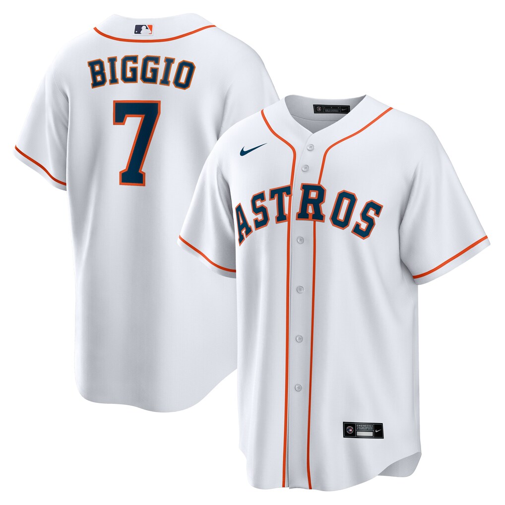 Men's Houston Astros Craig Biggio Nike White Home Retired Player Replica Jersey - Jersey
