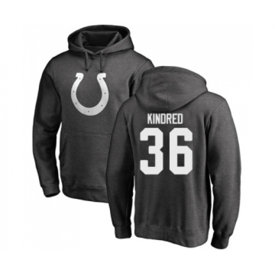 Football Indianapolis Colts #36 Derrick Kindred Ash One Color Pullover Hoodie - Jersey