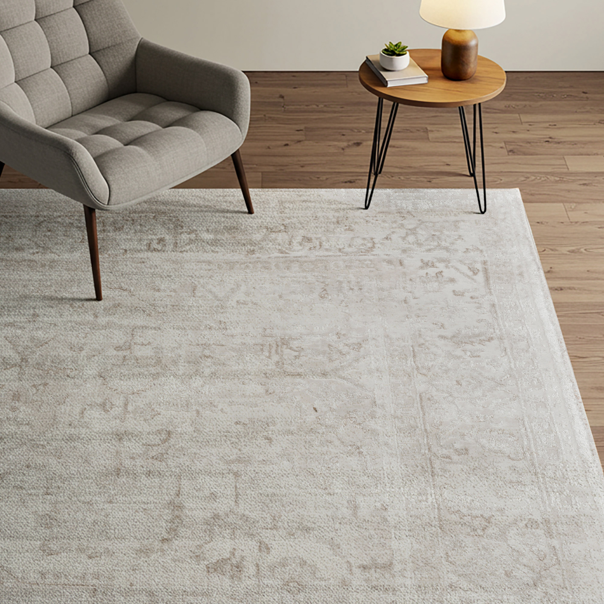 Divina Area Rug, Onida Cream, 5’3” x 7’