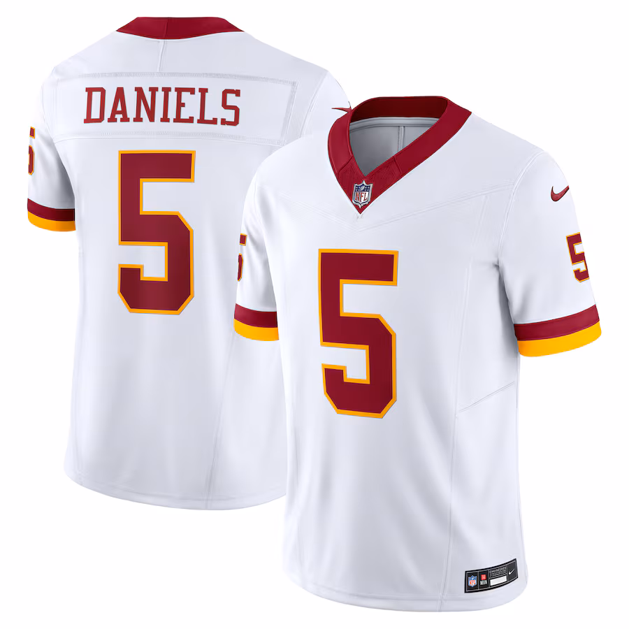 Men's Washington Commanders Jayden Daniels Nike White Vapor F.U.S.E. Limited Super Bowl Era Jersey - Jersey