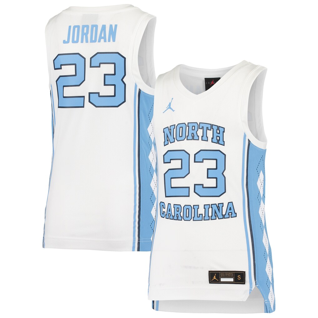 Youth Jordan Brand #23 White North Carolina Tar Heels Team Replica Basketball Jersey - Jersey