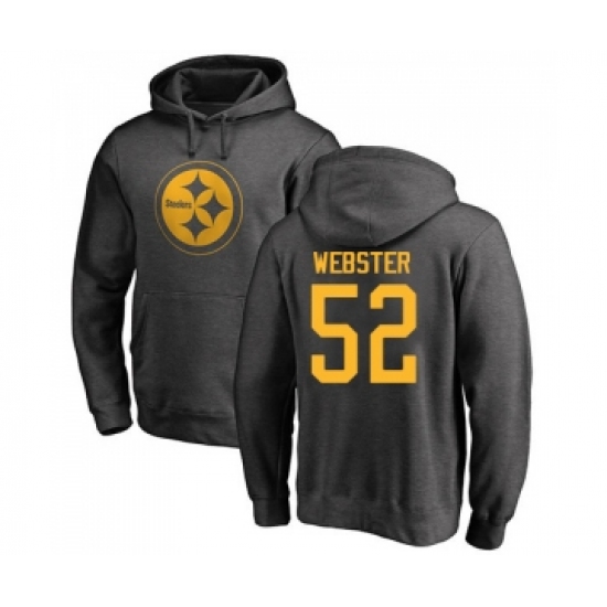 Football Pittsburgh Steelers #52 Mike Webster Ash One Color Pullover Hoodie - Jersey