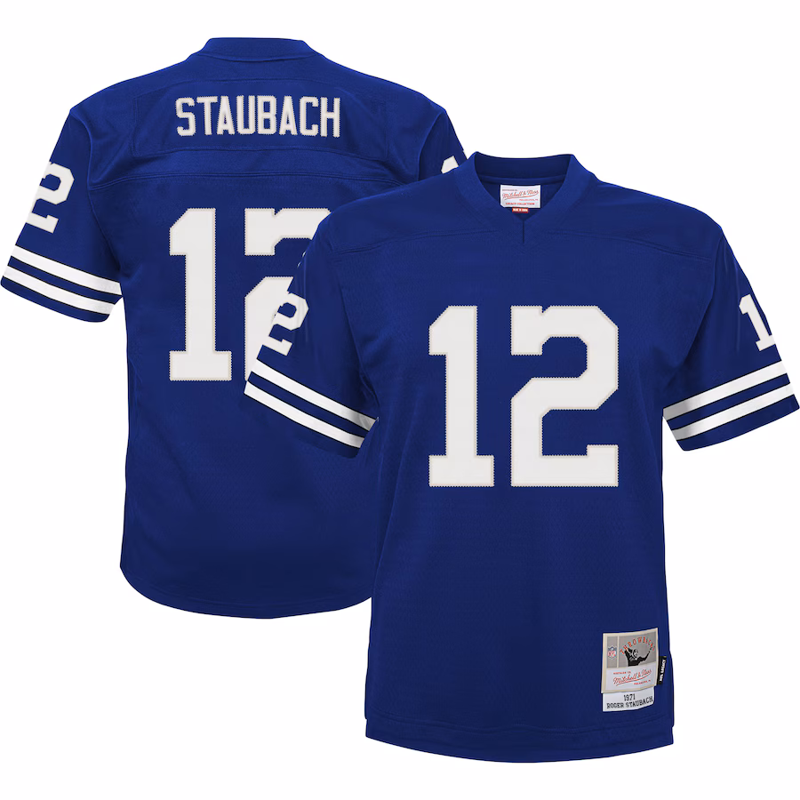 Youth Dallas Cowboys Roger Staubach Mitchell & Ness Royal Retired Player Legacy Jersey - Jersey