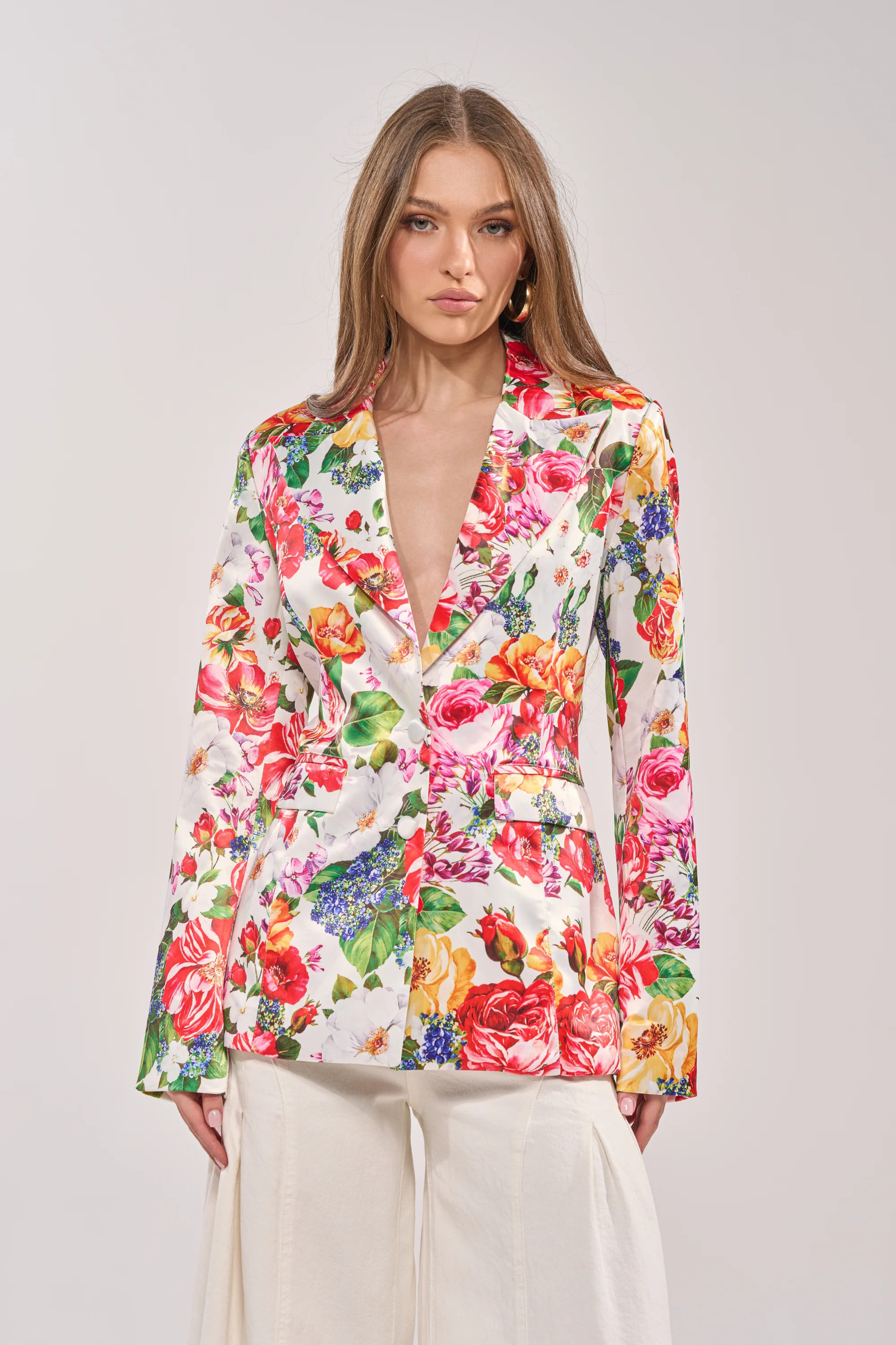 ALESSANDRA SATIN BLAZER - Akira Wear