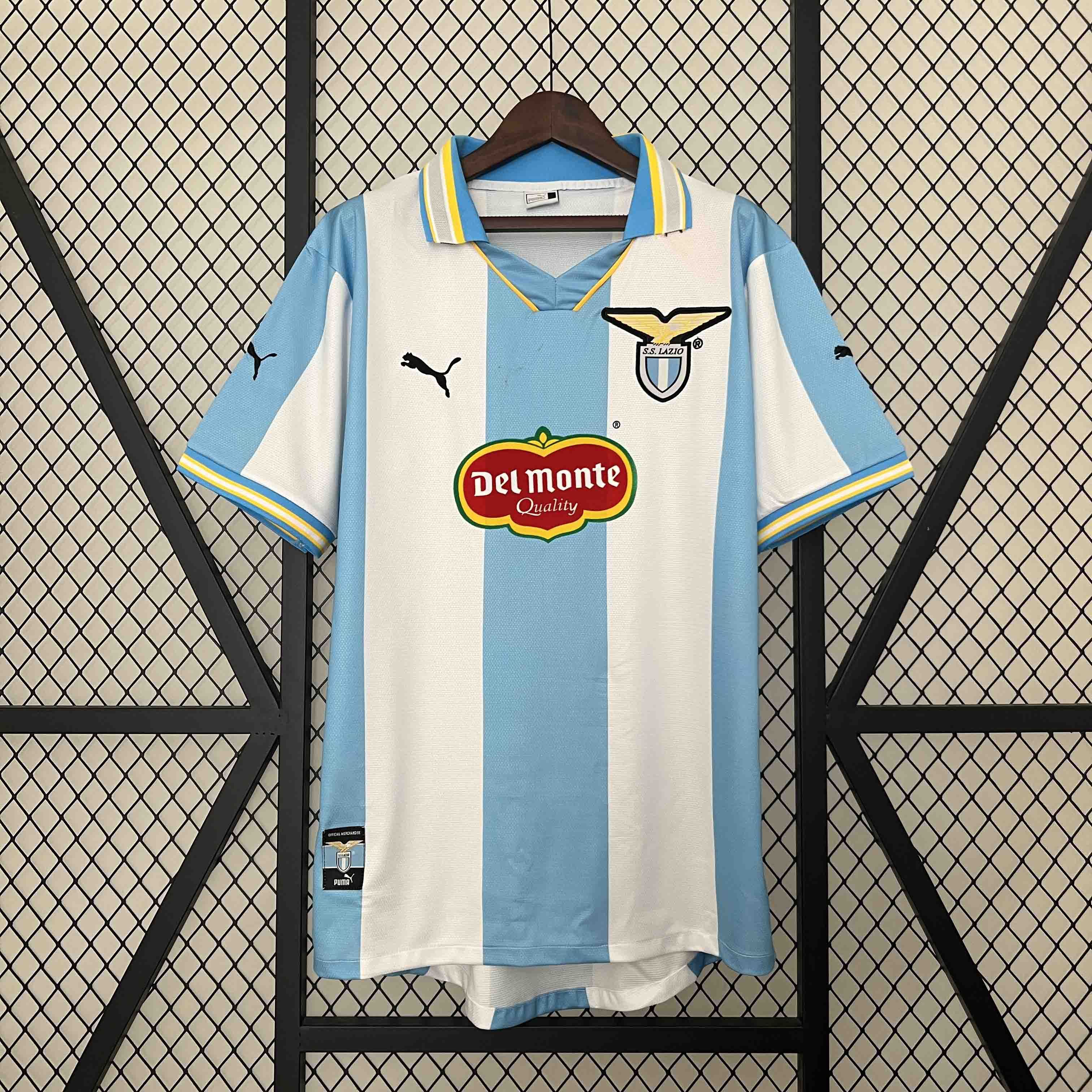 Lazio Retro Soccer Jersey Home Custom Shirt 1999-00 - Jersey