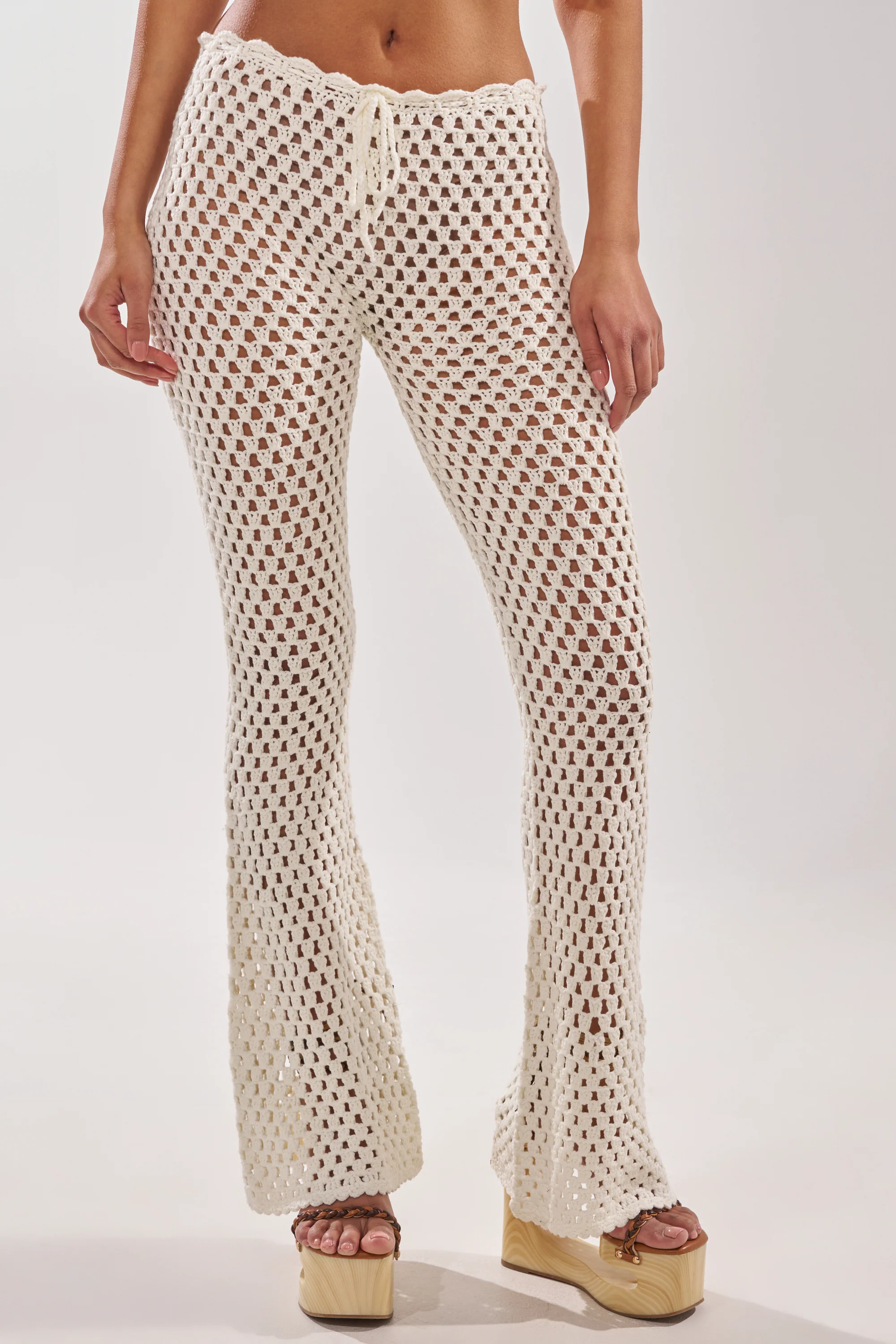 BEACH VIBES CROCHET FLARED PANT - Akira Wear